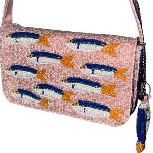 Marshalls Viral Pink Sardine Beaded Bag